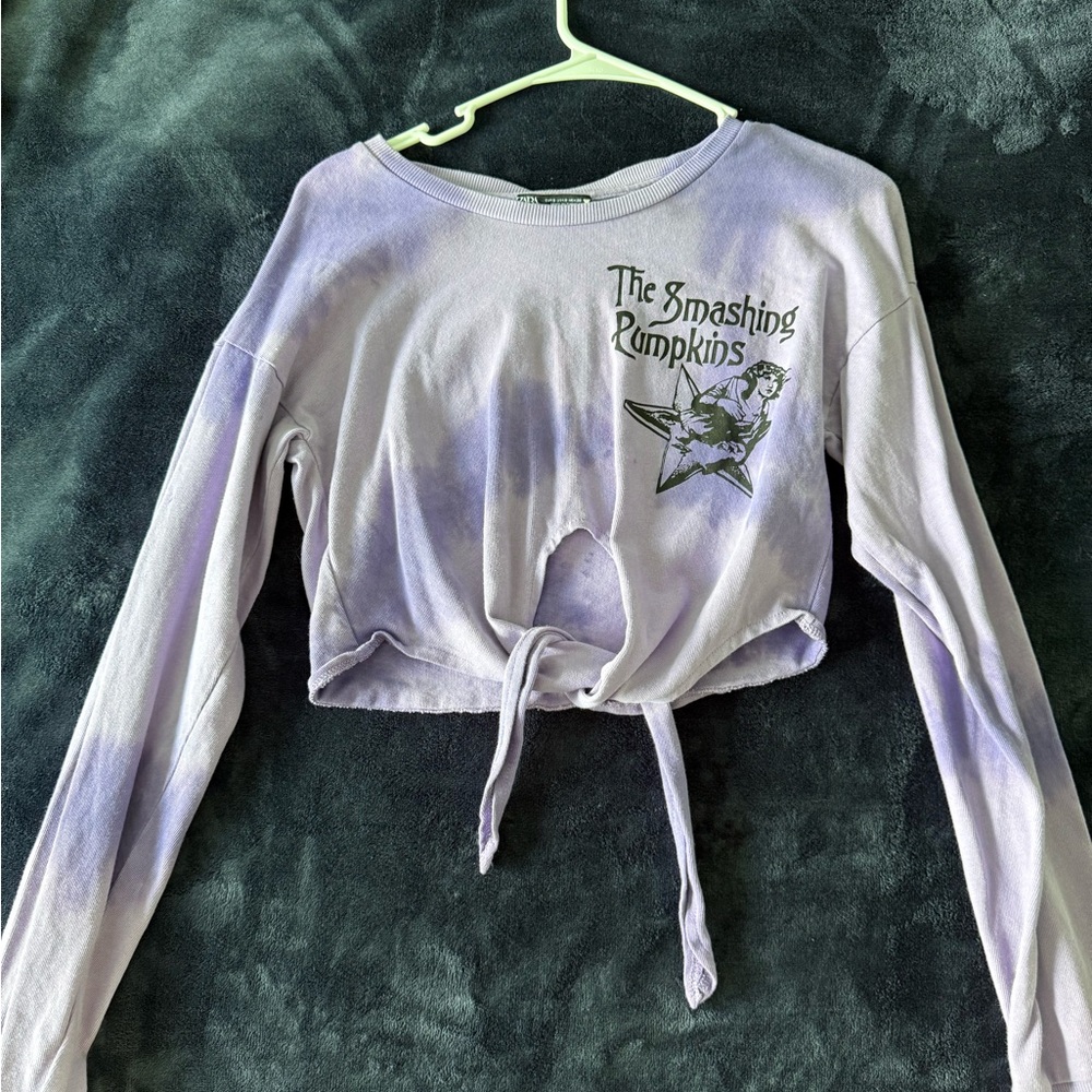 Zara Lavender Graphic Top